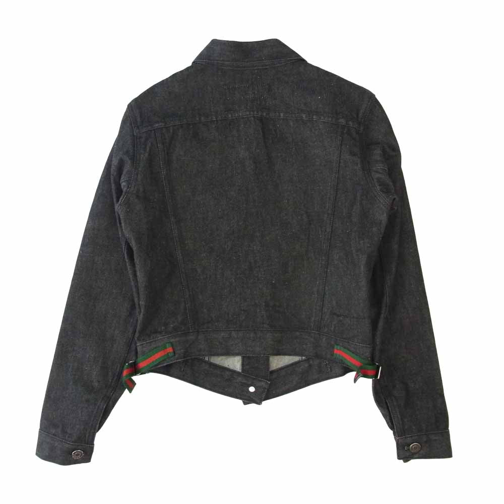 GUCCI グッチ シェリーライン デニム ジャケット ブラック系 40【中古】