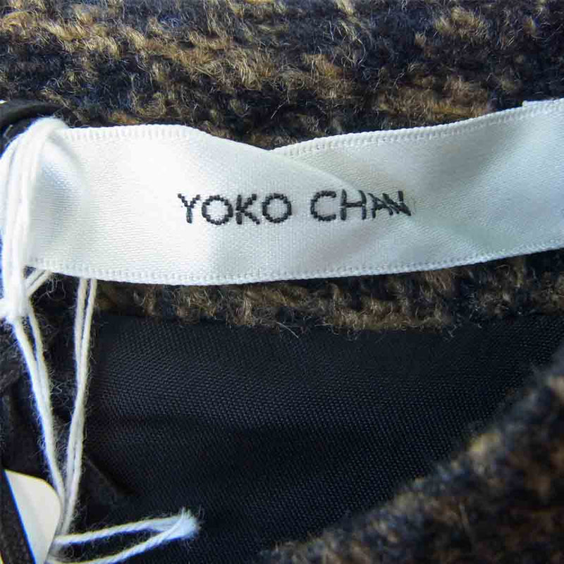 YOKO CHAN ヨーコチャン YCD-420-709 Tweed Balloon Dress ツイード バルーン ドレス ベージュ系  40【新古品】【未使用】【中古】