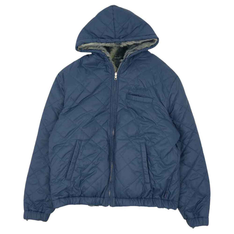 Supreme シュプリーム 20AW Fuax Fur Reversible Hooded Jacket ファー リバーシブル ジャケット ブルー系 L【中古】