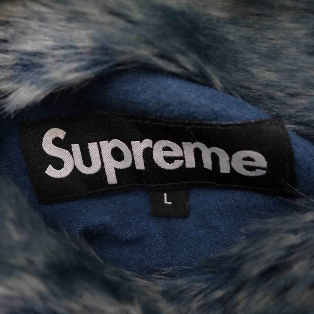 Supreme シュプリーム 20AW Fuax Fur Reversible Hooded Jacket ファー リバーシブル ジャケット ブルー系 L【中古】