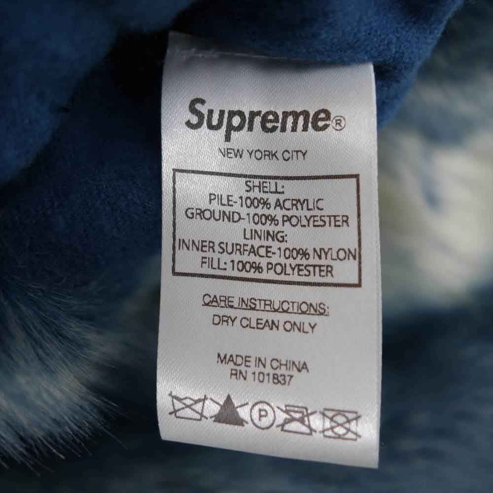 Supreme シュプリーム 20AW Fuax Fur Reversible Hooded Jacket ファー リバーシブル ジャケット ブルー系 L【中古】