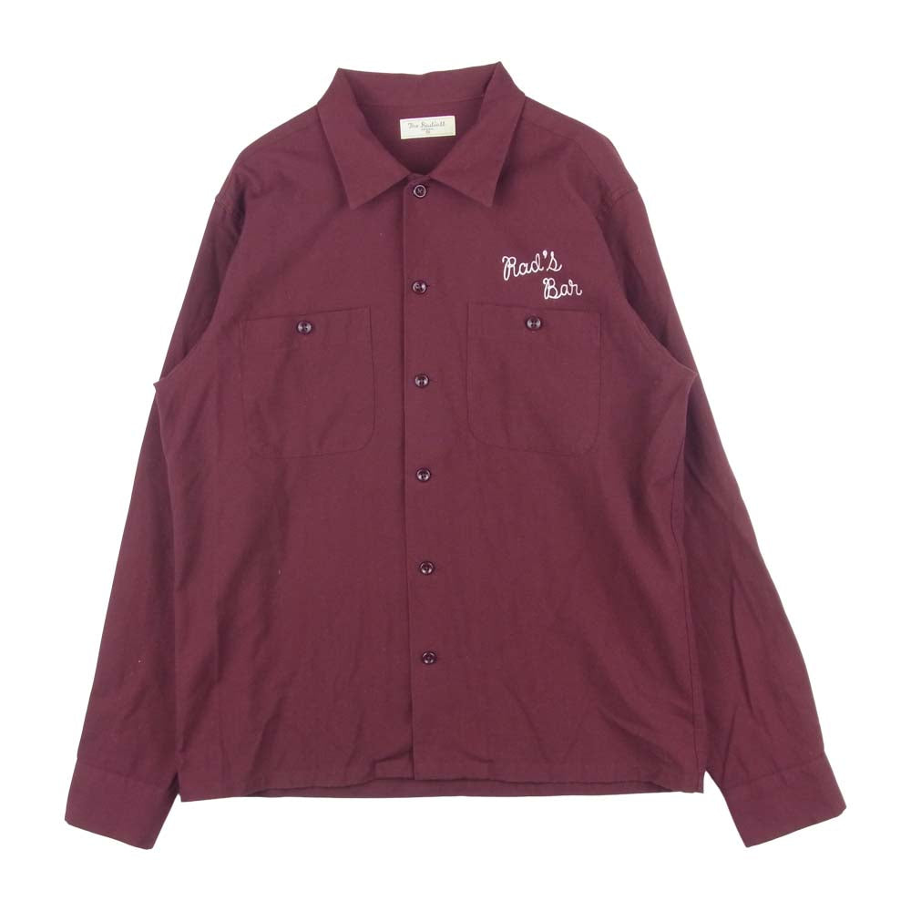 RADIALL ラディアル RAD-14SS-SH009 ボーリング 長袖 シャツ 日本製 ワインレッド系 M【中古】