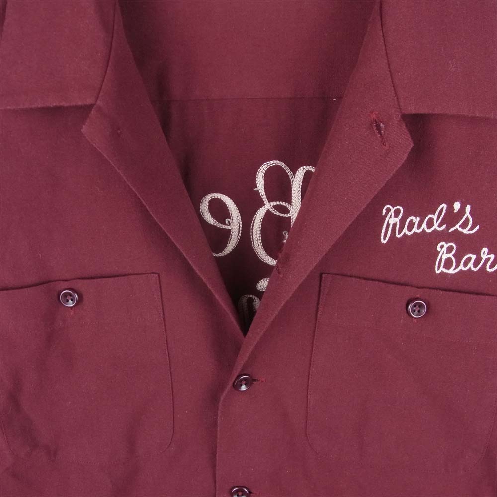 RADIALL ラディアル RAD-14SS-SH009 ボーリング 長袖 シャツ 日本製 ワインレッド系 M【中古】