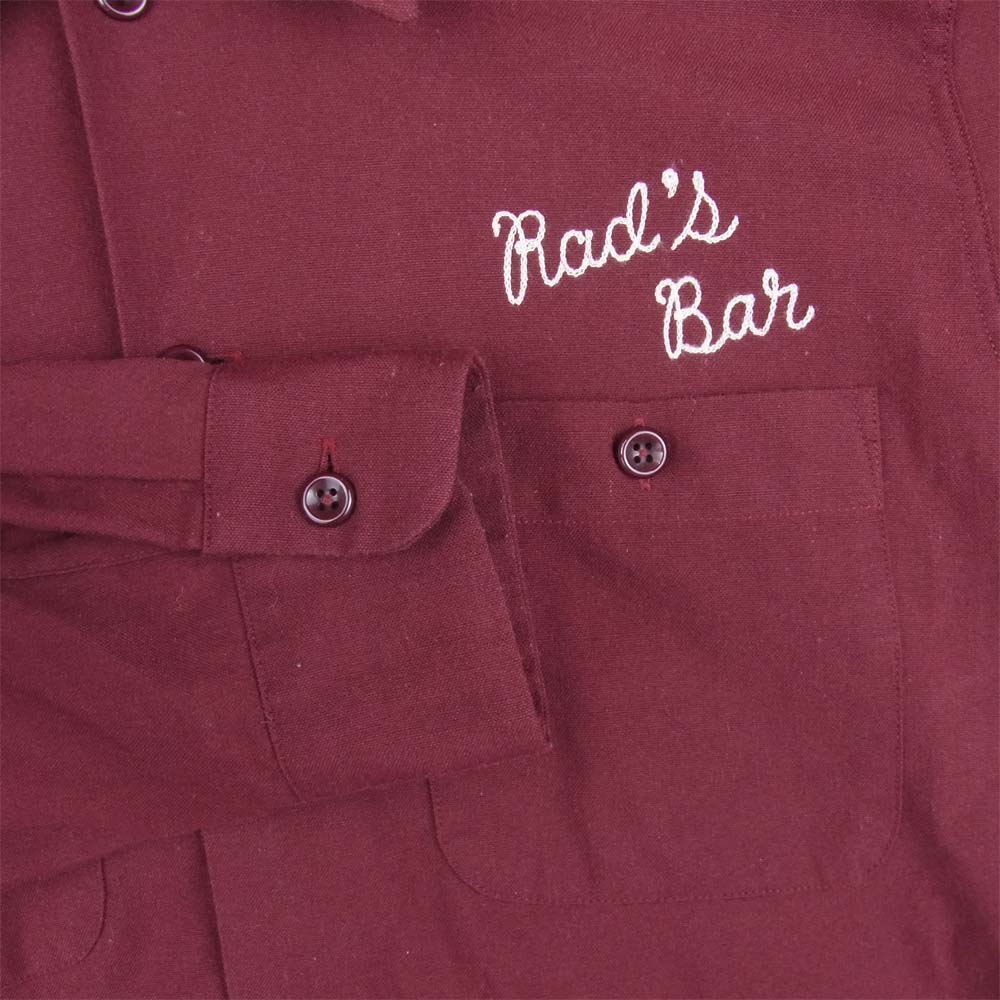 RADIALL ラディアル RAD-14SS-SH009 ボーリング 長袖 シャツ 日本製 ワインレッド系 M【中古】