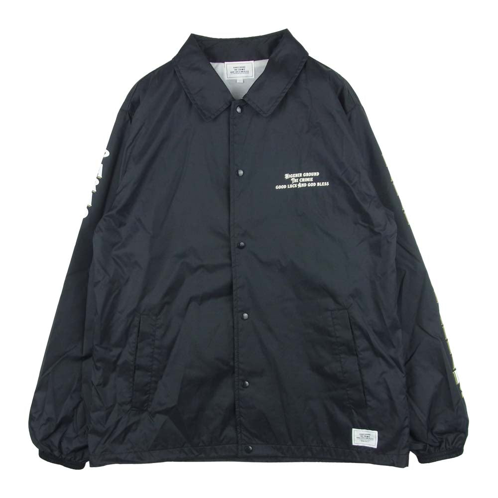 CRIMIE クライミー ロゴ プリント ナイロン コーチ ジャケット 中国製 ブラック系 L【中古】