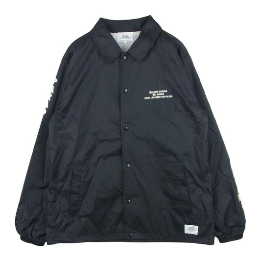 CRIMIE クライミー ロゴ プリント ナイロン コーチ ジャケット 中国製 ブラック系 L【中古】