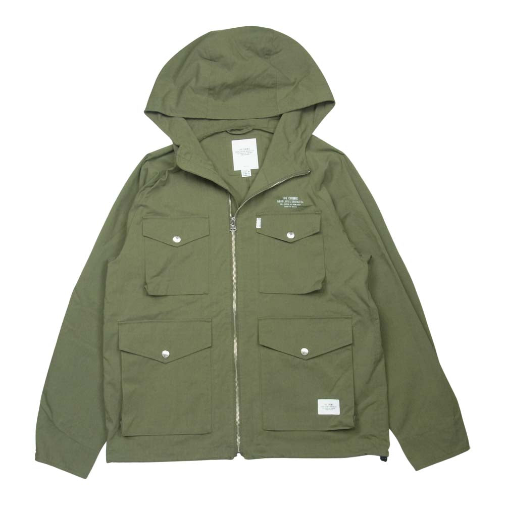 CRIMIE クライミー CR1-02A1-JK04 URBAN MILITARY HOODIE JACKET アーバン ミリタリー フーディー ジャケット カーキ系 M【中古】
