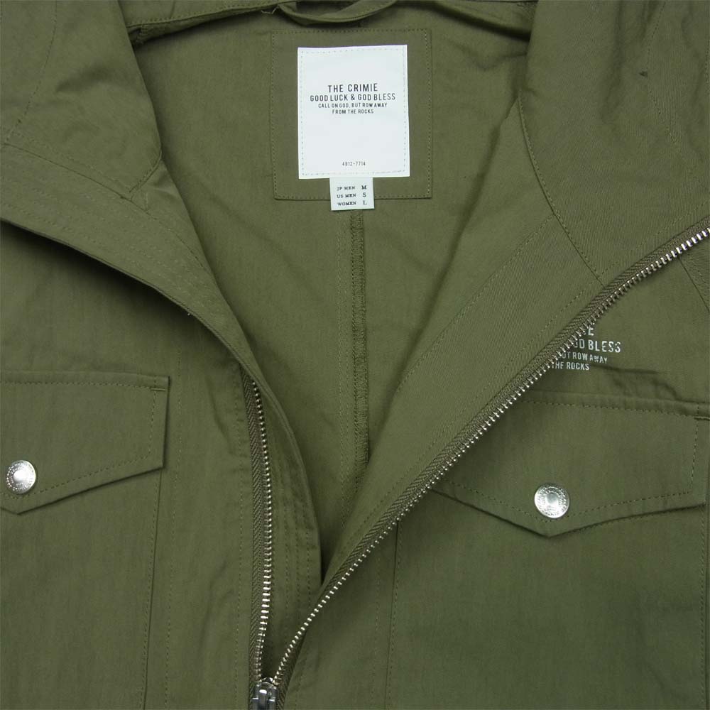 CRIMIE クライミー CR1-02A1-JK04 URBAN MILITARY HOODIE JACKET アーバン ミリタリー フーディー ジャケット カーキ系 M【中古】