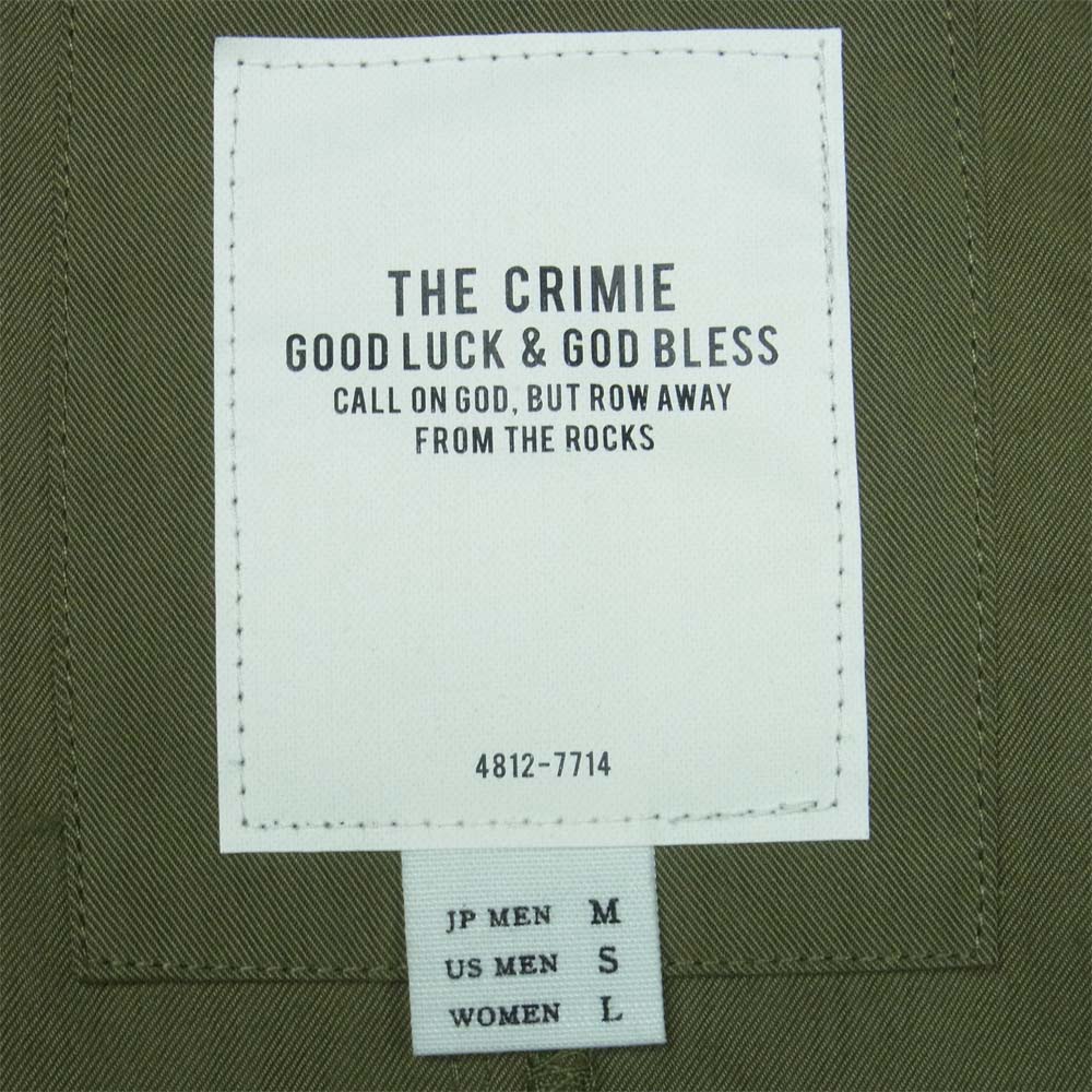 CRIMIE クライミー CR1-02A1-JK04 URBAN MILITARY HOODIE JACKET アーバン ミリタリー フーディー ジャケット カーキ系 M【中古】