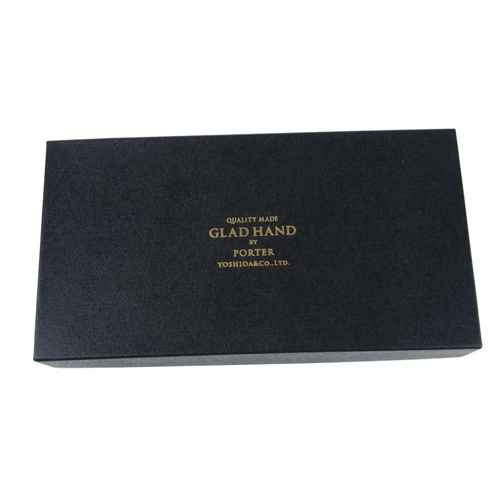 GLADHAND & Co. グラッドハンド PORTER ポーター GH-BELONGINGS ZIP WALLET 型押し ラウンドジップ ウォレット 長財布 ブラック系【中古】