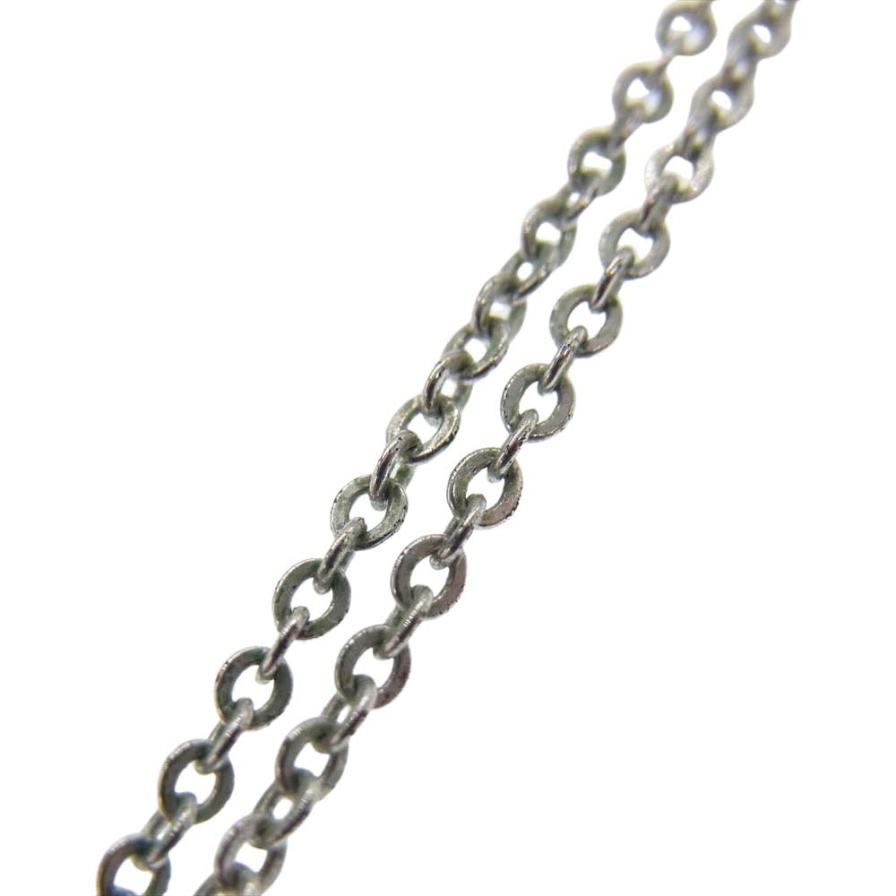Dior ディオール ロゴ ハート チャーム ネックレス シルバー系【中古】
