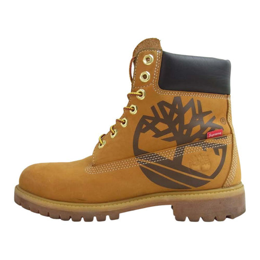 Supreme シュプリーム 20AW × Timberland ティンバーランド Big Logo 6-inch Premium Boot ビッグロゴ 6インチ プレミアム ブーツ ブラウン系 26.5cm【中古】