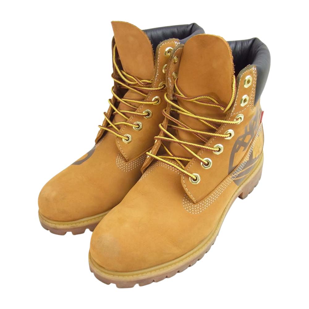 Supreme シュプリーム 20AW × Timberland ティンバーランド Big Logo 6-inch Premium Boot ビッグロゴ 6インチ プレミアム ブーツ ブラウン系 26.5cm【中古】