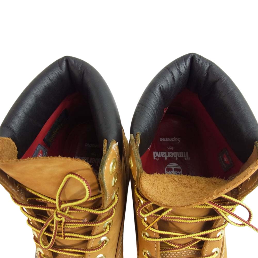 Supreme シュプリーム 20AW × Timberland ティンバーランド Big Logo 6-inch Premium Boot ビッグロゴ 6インチ プレミアム ブーツ ブラウン系 26.5cm【中古】