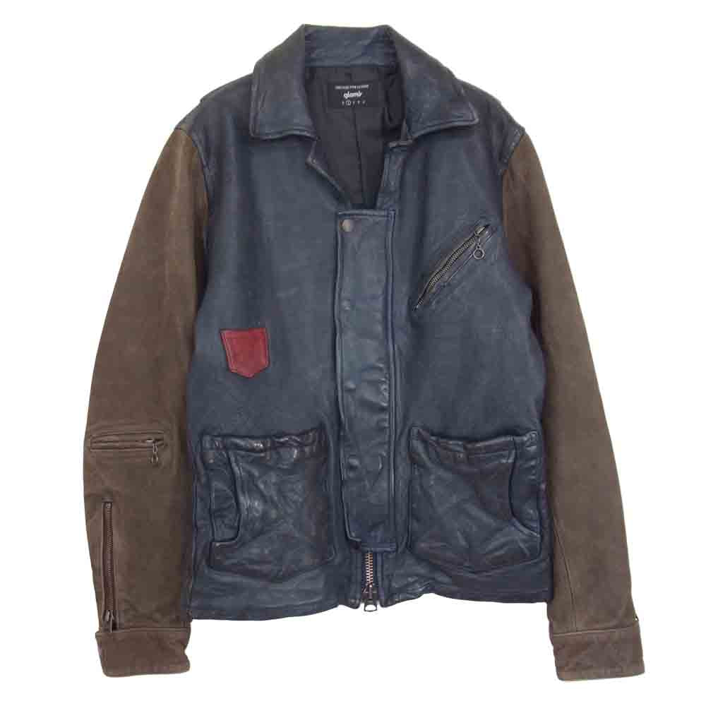 glamb グラム GB0419 JKT02 Durden Leather JKT ベジタブルタンニン ラムレザー ジャケット ブラウン系 1【中古】