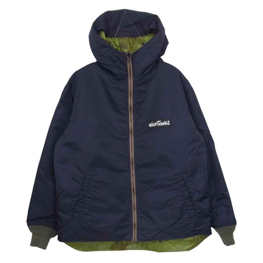 WILDTHINGS ワイルドシングス WT010087 × UNITED CARR by BUZZ RICKSONS ユナイテッドカー バズリクソンズ リバーシブル ナイロン ジャケット ネイビー系 M【中古】