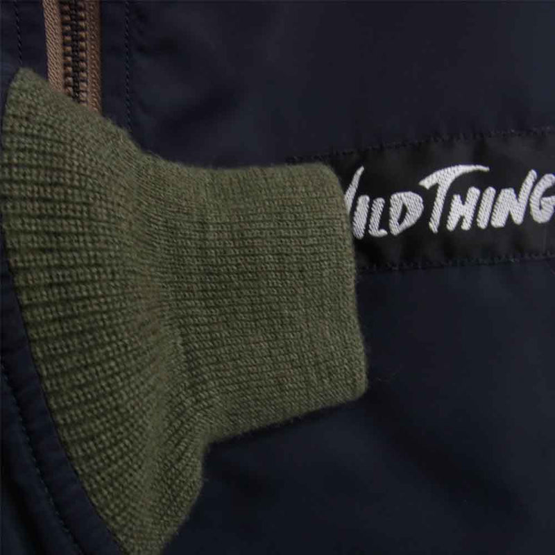 WILDTHINGS ワイルドシングス WT010087 × UNITED CARR by BUZZ RICKSONS ユナイテッドカー  バズリクソンズ リバーシブル ナイロン ジャケット ネイビー系 M【中古】