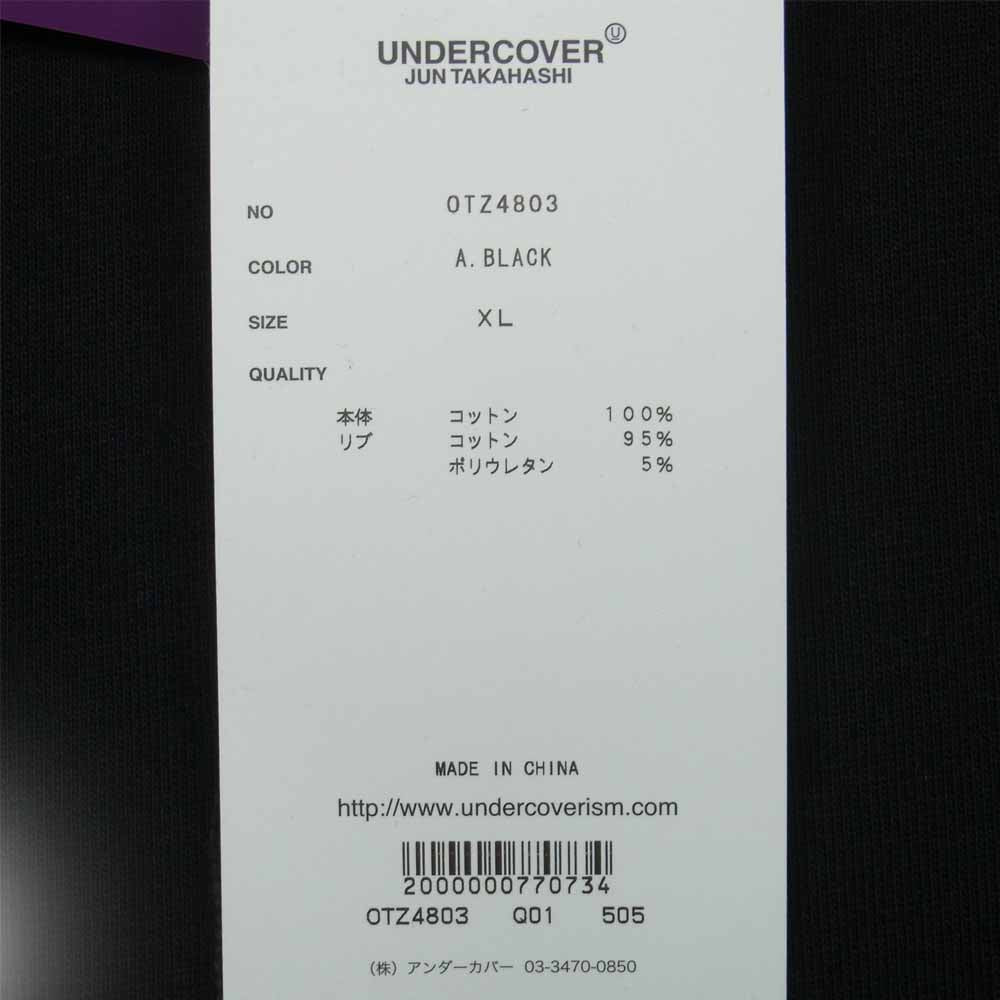UNDERCOVER アンダーカバー 20AW OTZ4803 P.A.M. パム プリント プルオーバー パーカー ブラック系 XL【新古品】【未使用】【中古】