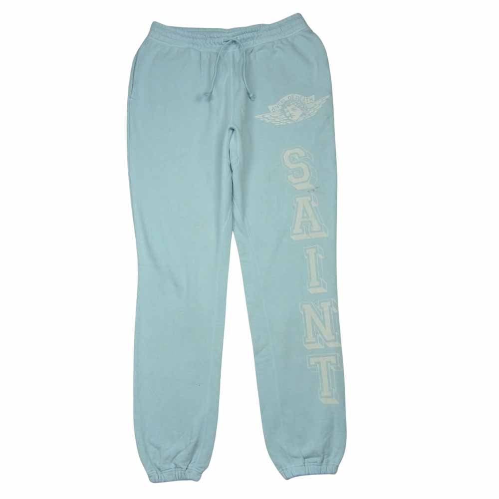 セントマイケル SM-S21-0000-043 Angel Sweat pants エンジェル ダメージ加工 スウェット パンツ ライトブルー系 L【中古】