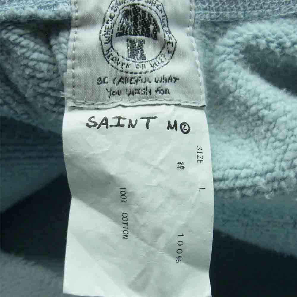 セントマイケル SM-S21-0000-043 Angel Sweat pants エンジェル ダメージ加工 スウェット パンツ ライトブルー系 L【中古】