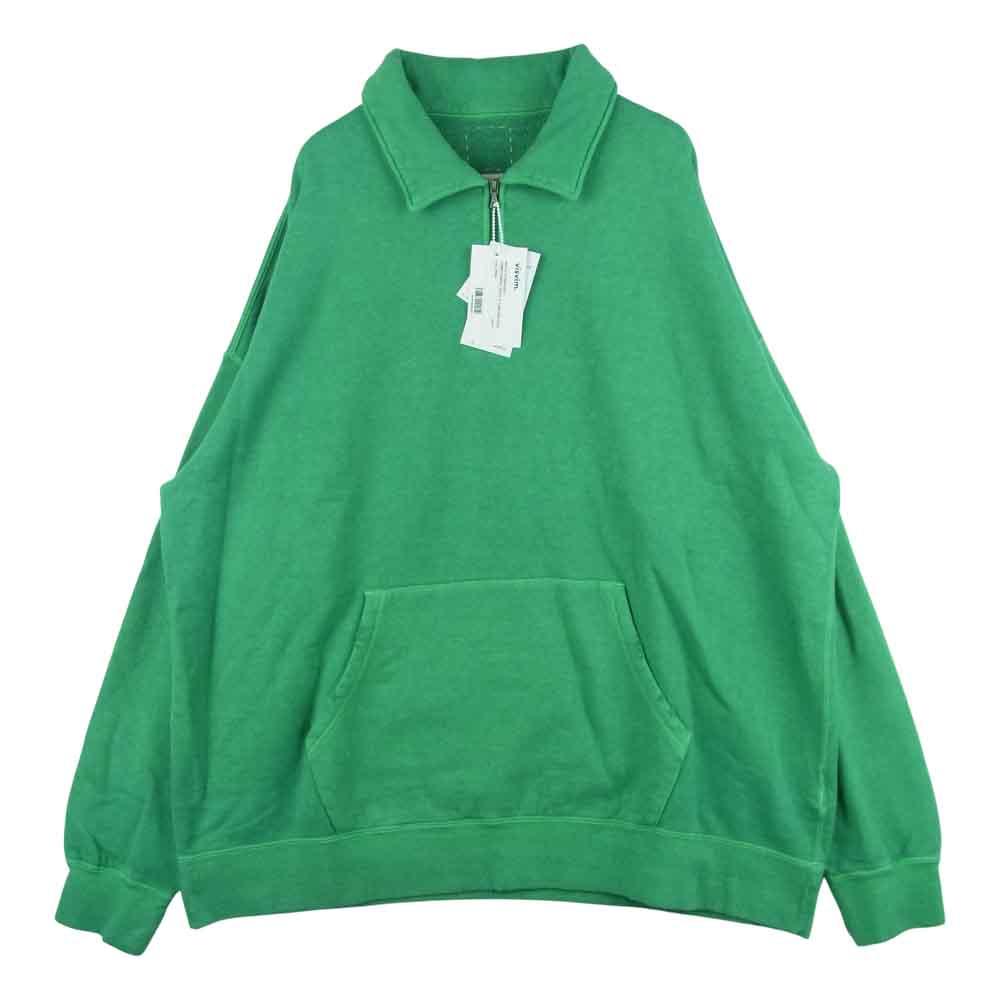 VISVIM ビズビム 21AW 121205010011 JUMBO SWEAT ZIP P.O ジャンボ スウェット ジップ プルオーバー グリーン系 5【中古】