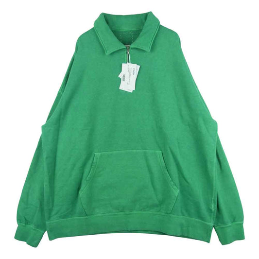 VISVIM ビズビム 21AW 121205010011 JUMBO SWEAT ZIP P.O ジャンボ スウェット ジップ プルオーバー グリーン系 5【中古】