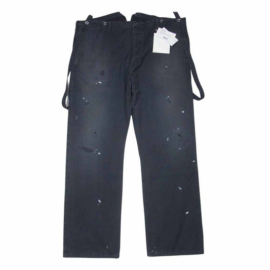 VISVIM ビズビム 21AW 121205008007 TRAVAILLER BRACES PANTS DMGD ダメージ加工 サスペンダー パンツ ブラック系 5【美品】【中古】