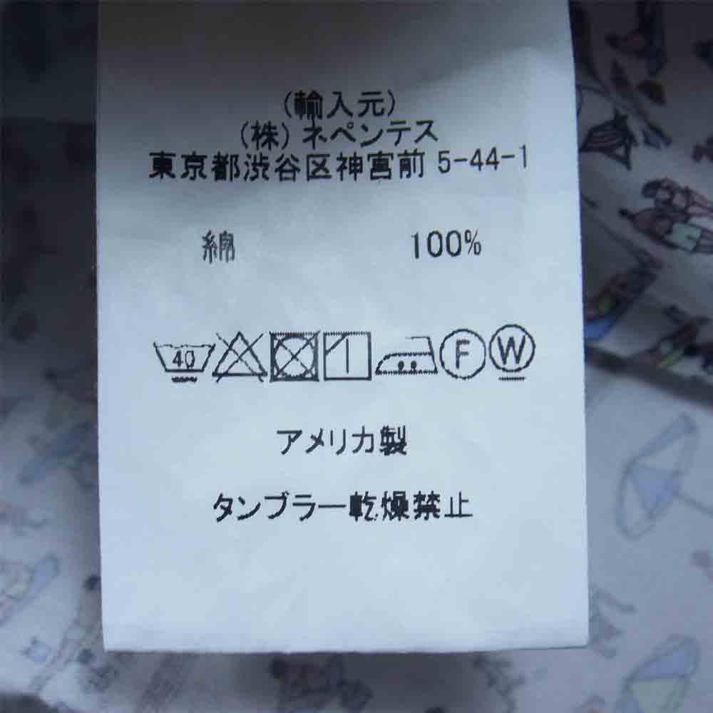 Engineered Garments エンジニアードガーメンツ 19th BD Shirt - Beach Print ビーチ柄 ボタンダウン コットン シャツ ホワイト系 S【中古】