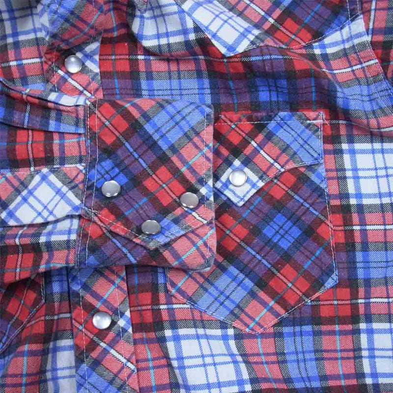 Engineered Garments エンジニアードガーメンツ Western Shirt Cotton Plaid プリント チェック ウエスタン シャツ レッド系 S【中古】