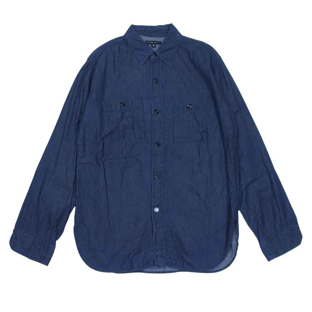 Engineered Garments エンジニアードガーメンツ Work Shirt Denim ライトオンス デニム 山ポケット ワーク シャツ インディゴブルー系 S【中古】