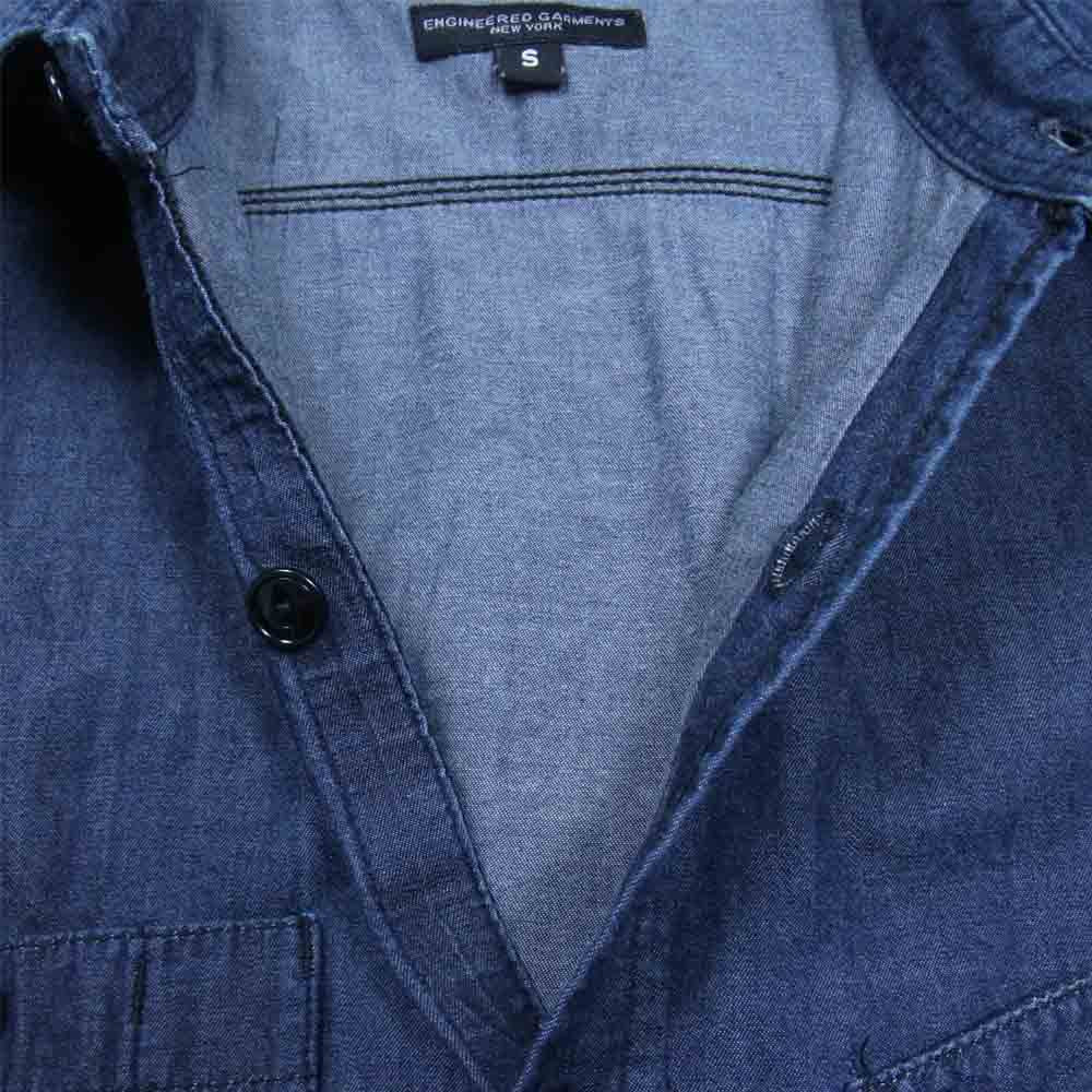 Engineered Garments エンジニアードガーメンツ Work Shirt Denim ライトオンス デニム 山ポケット ワーク シャツ インディゴブルー系 S【中古】