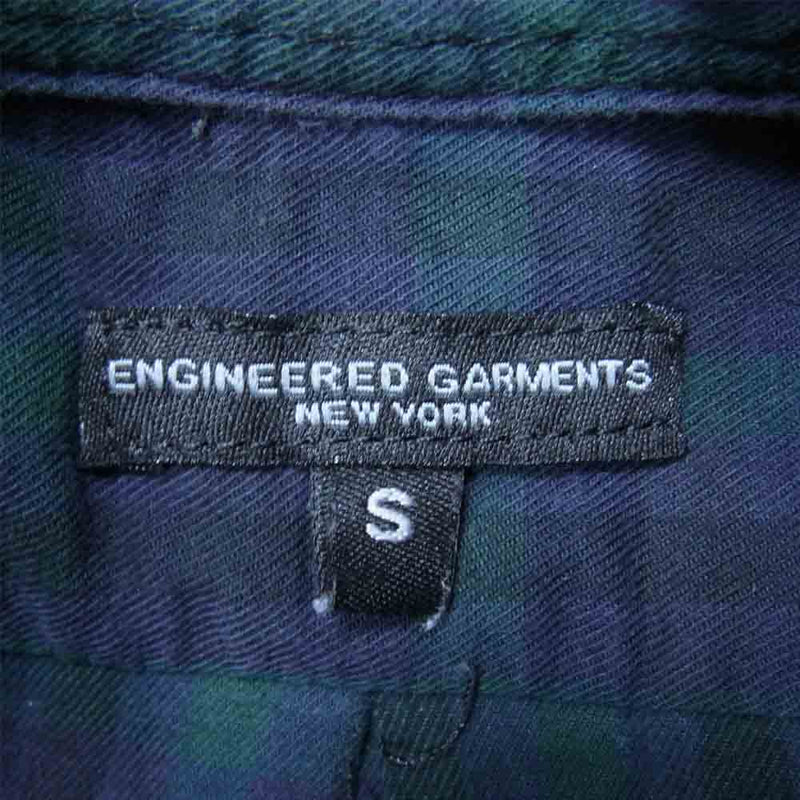 Engineered Garments エンジニアードガーメンツ 新タグ期 コットン チェック ボタンダウン シャツ グリーン系 S【中古】
