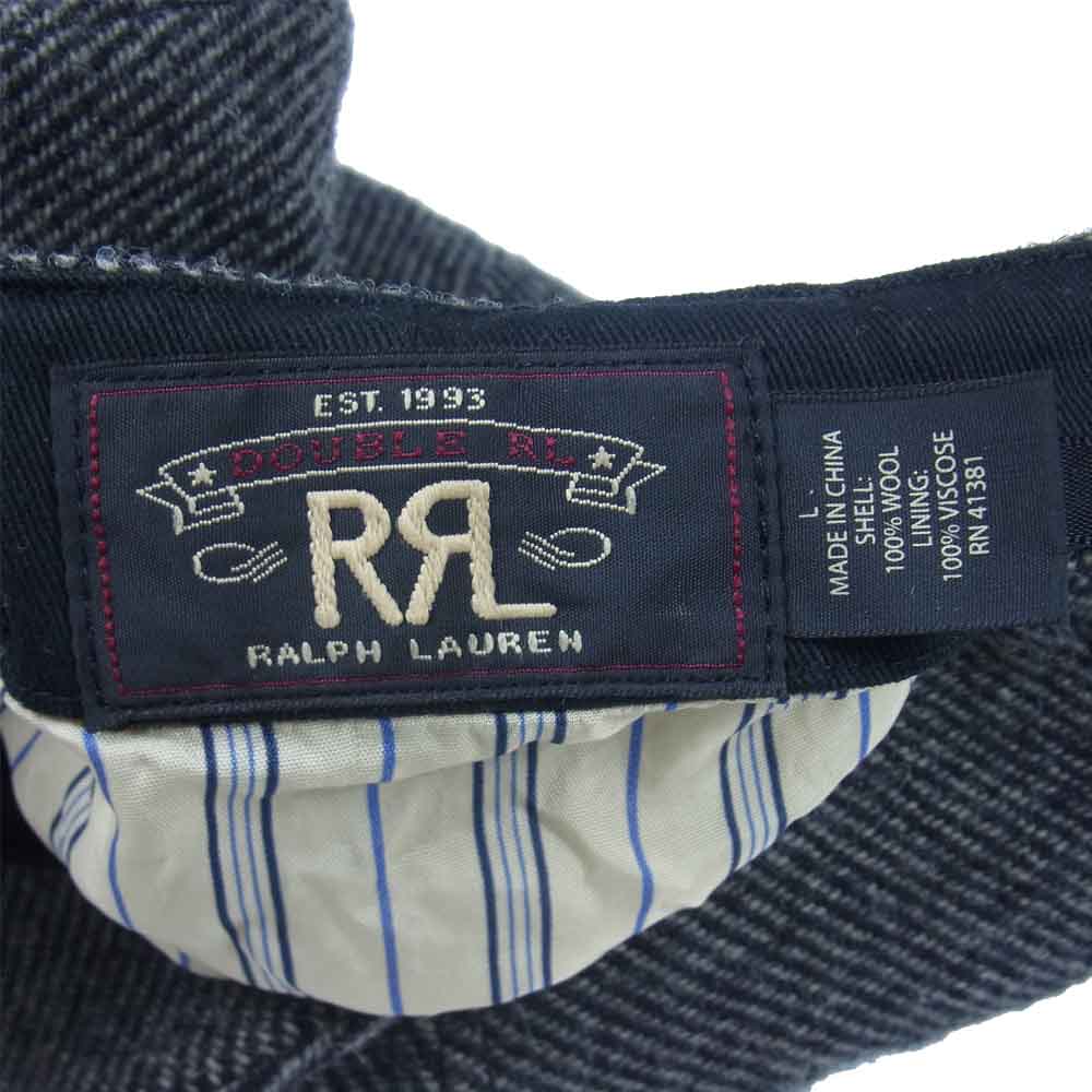 RRL ダブルアールエル wool casquette ウール キャスケット ブラック系 L【中古】