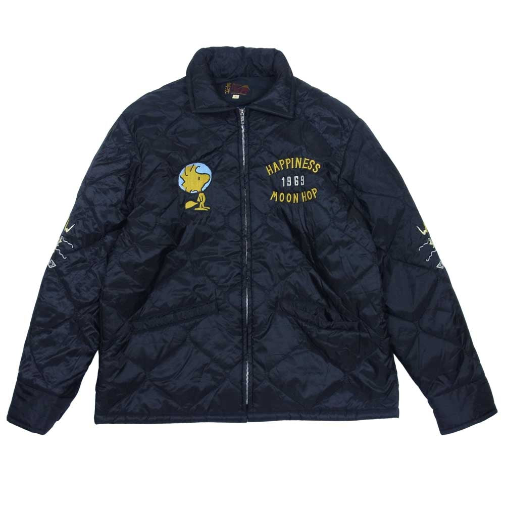 TAILOR TOYO テイラー東洋 × PEANUTS ピーナッツ キルティング ベトジャン ジャケット ブラック系 L【中古】