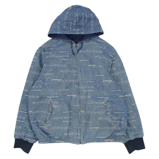 Supreme シュプリーム 19AW Reversible Dimensions Logo Denim Work Jacket リバーシブル ロゴ ディメンション デニム ジャケット インディゴブルー系 XL【中古】