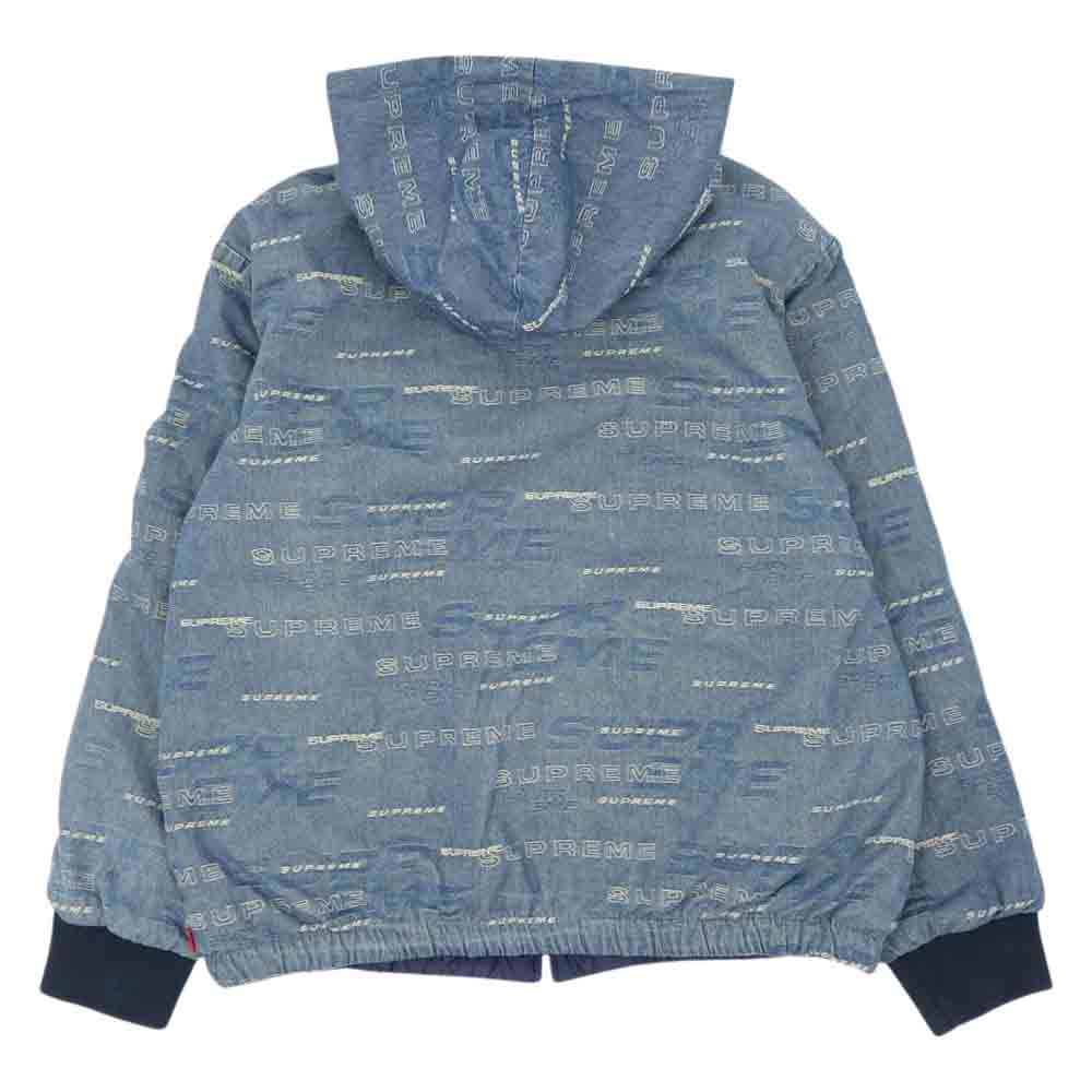 Supreme シュプリーム 19AW Reversible Dimensions Logo Denim Work Jacket リバーシブル ロゴ ディメンション デニム ジャケット インディゴブルー系 XL【中古】