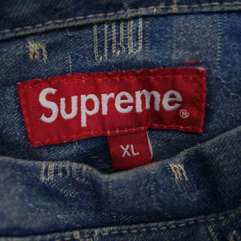 Supreme シュプリーム 19AW Reversible Dimensions Logo Denim Work Jacket リバーシブル ロゴ ディメンション デニム ジャケット インディゴブルー系 XL【中古】