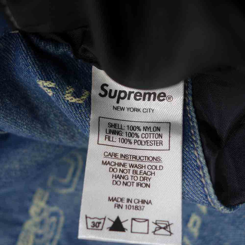 Supreme シュプリーム 19AW Reversible Dimensions Logo Denim Work Jacket リバーシブル ロゴ ディメンション デニム ジャケット インディゴブルー系 XL【中古】