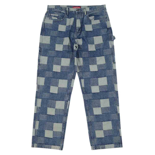 Supreme シュプリーム 21SS patched denim painter pant パッチワーク デニム ペインター パンツ インディゴブルー系 36【中古】