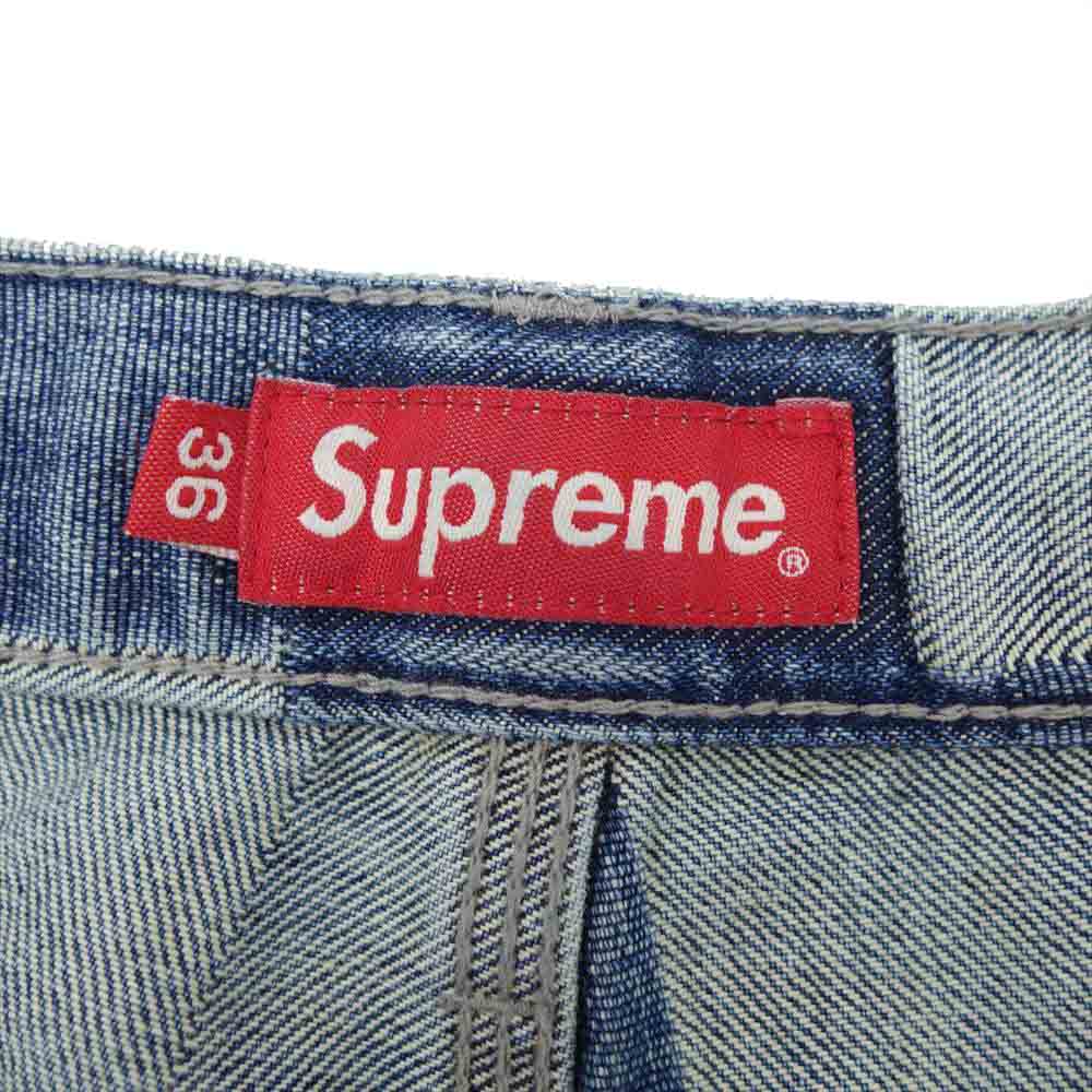Supreme シュプリーム 21SS patched denim painter pant パッチワーク デニム ペインター パンツ インディゴブルー系 36【中古】