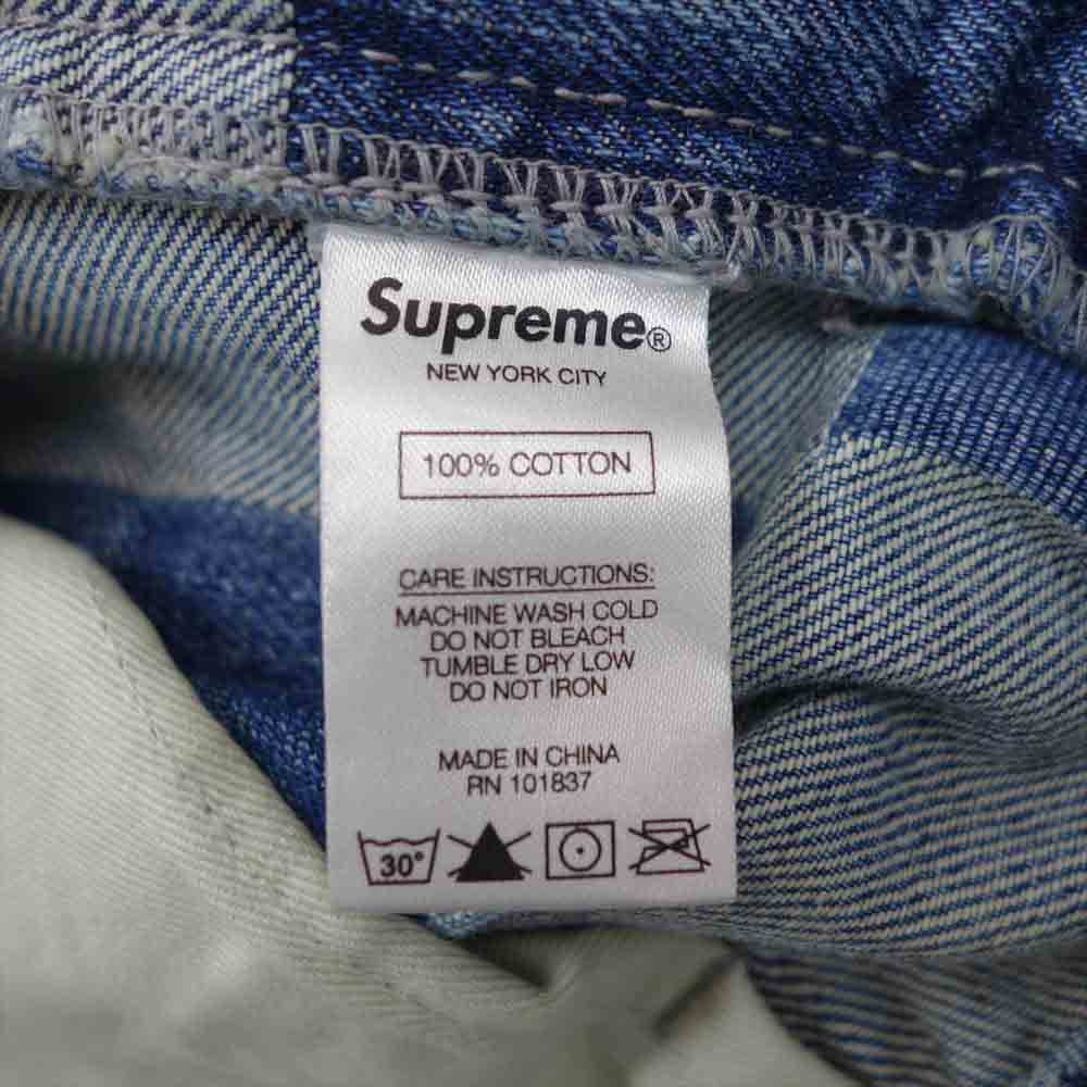 Supreme シュプリーム 21SS patched denim painter pant パッチワーク デニム ペインター パンツ インディゴブルー系 36【中古】