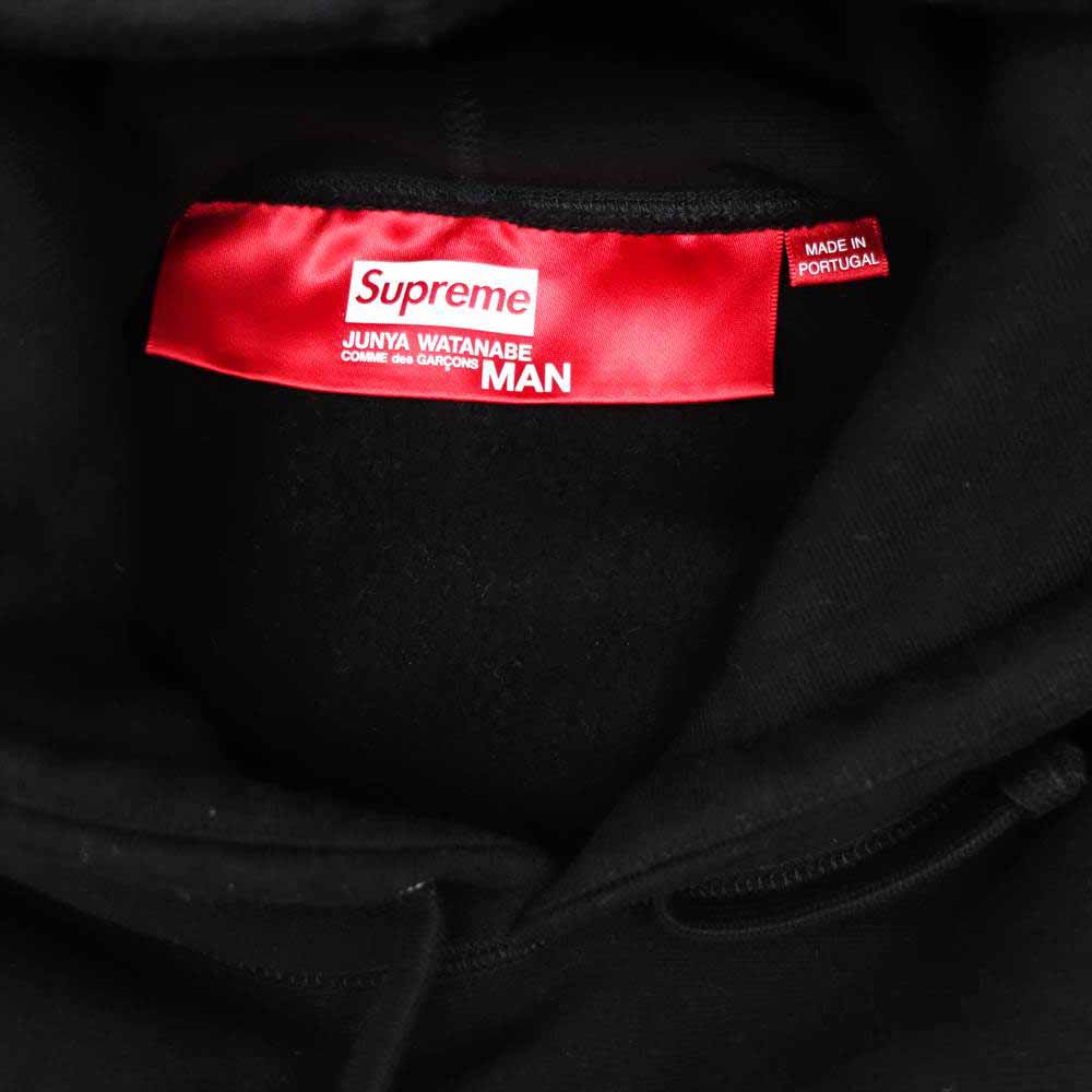 Supreme シュプリーム 21AW × JUNYA WATANABE COMME des GARCONS MAN Hooded Sweatshirt ジュンヤワタナベ コムデギャルソン パーカー ブラック系 XL【中古】