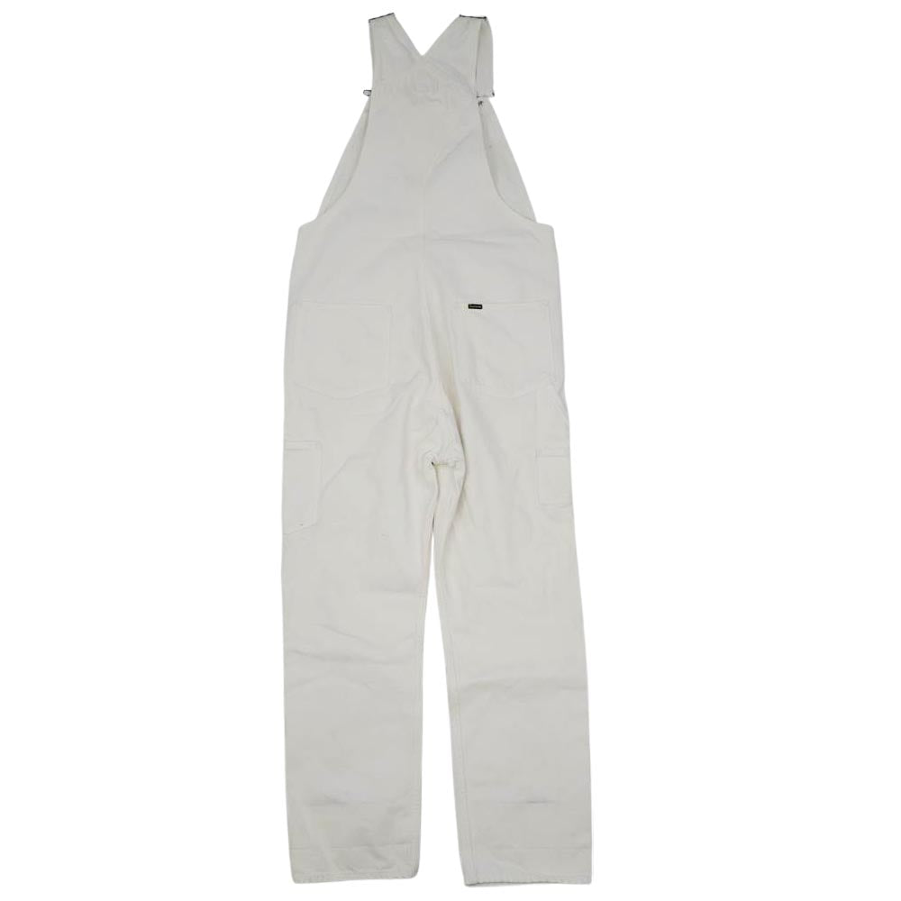 Supreme シュプリーム 16AW denim overalls クラシックロゴ オーバーオール ホワイト系 M【中古】