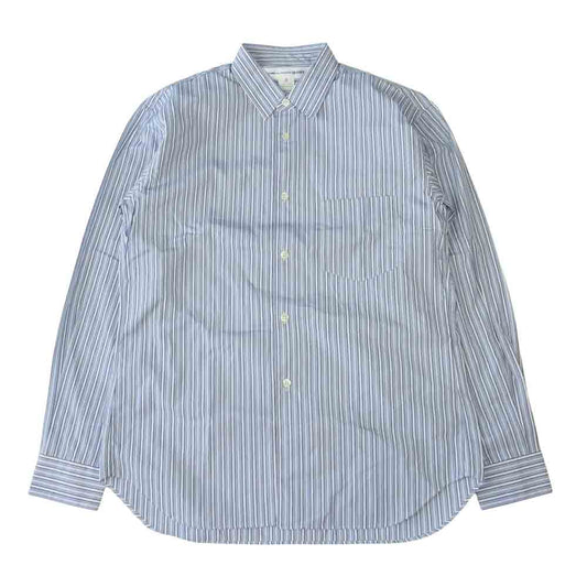 COMME des GARCONS コムデギャルソン SHIRT FOREVER フォーエバー ストライプ フランス製 17SS CDGS2ST 長袖 シャツ ブルー系 XS【中古】