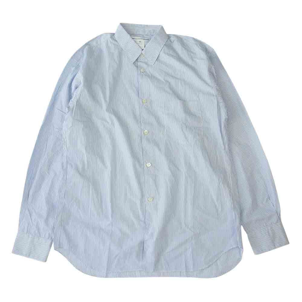 COMME des GARCONS コムデギャルソン SHIRT FOREVER フランス製 17SS CDGS2ST フォーエバー ストライプ 長袖 シャツ ブルー系 XS【中古】