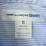 COMME des GARCONS コムデギャルソン SHIRT FOREVER フランス製 17SS CDGS2ST フォーエバー ストライプ 長袖 シャツ ブルー系 XS【中古】