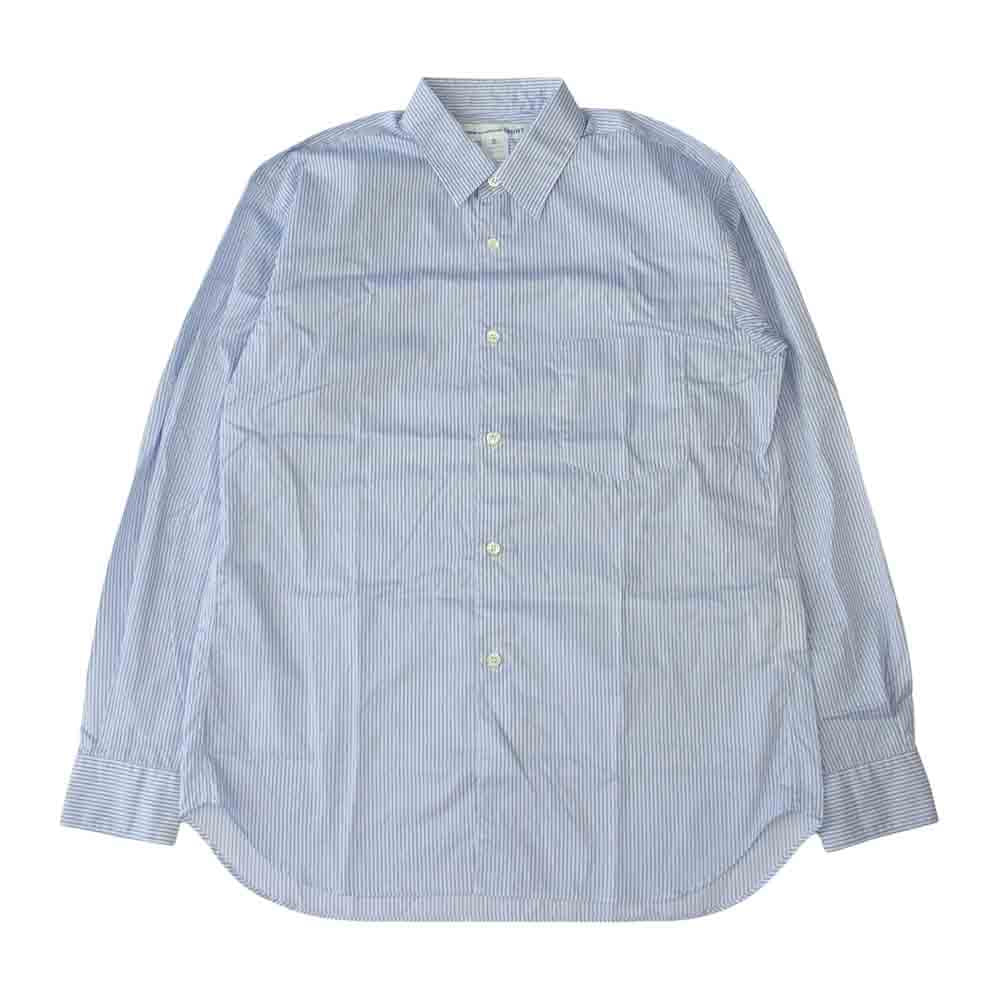 COMME des GARCONS コムデギャルソン 17SS CDGS2ST SHIRT FOREVER フランス製 17SS CDGS2ST フォーエバー ストライプ 長袖 シャツ ブルー系 XS【中古】