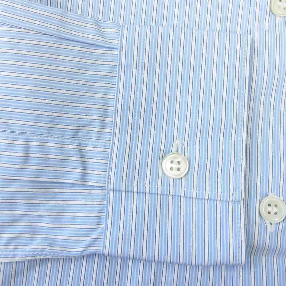COMME des GARCONS コムデギャルソン SHIRT FOREVER フランス製 17SS CDGS2ST フォーエバー ストライプ 長袖 シャツ ブルー系 XS【中古】