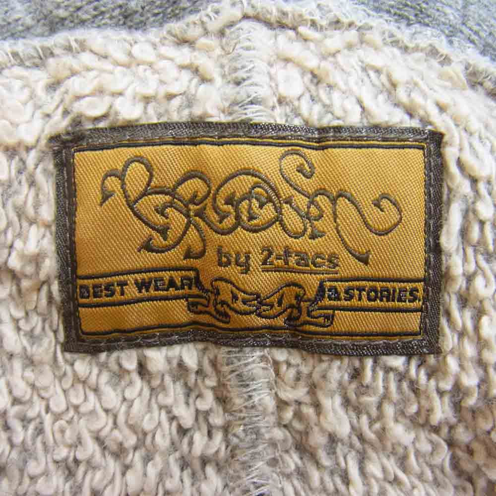 ブラウンバイツータックス コットン×ウール スウェット パンツ グレー系 L【中古】