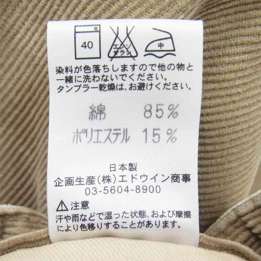 N.HOOLYWOOD エヌハリウッド S1005 Wangler ラングラー フレア コーデュロイ パンツ ライトブラウン系 L【中古】